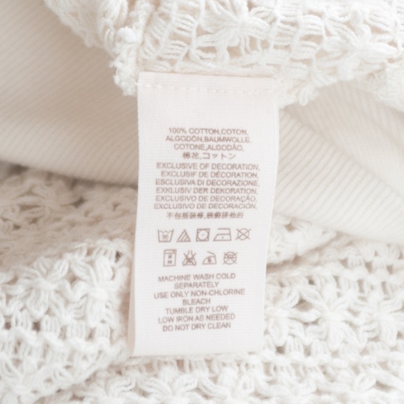 Free People S Ivory Crochet Dolman Sleeve Sweater - Picture 10 of 11